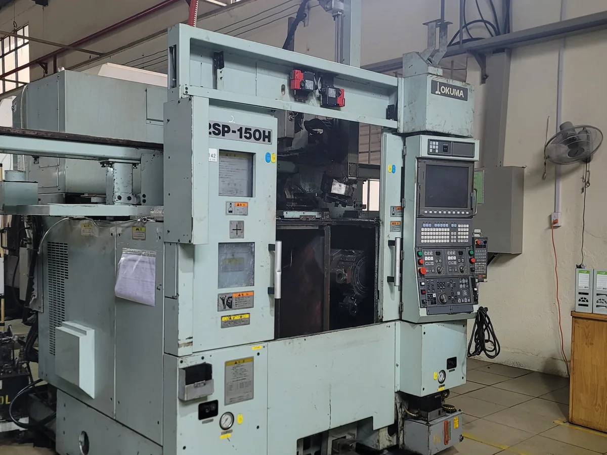 Twin spindle CNC lathe in the turning cell at Far East High Tech