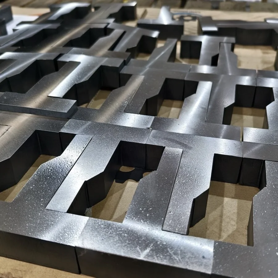 Hardened steel profile blocks with blackened finish